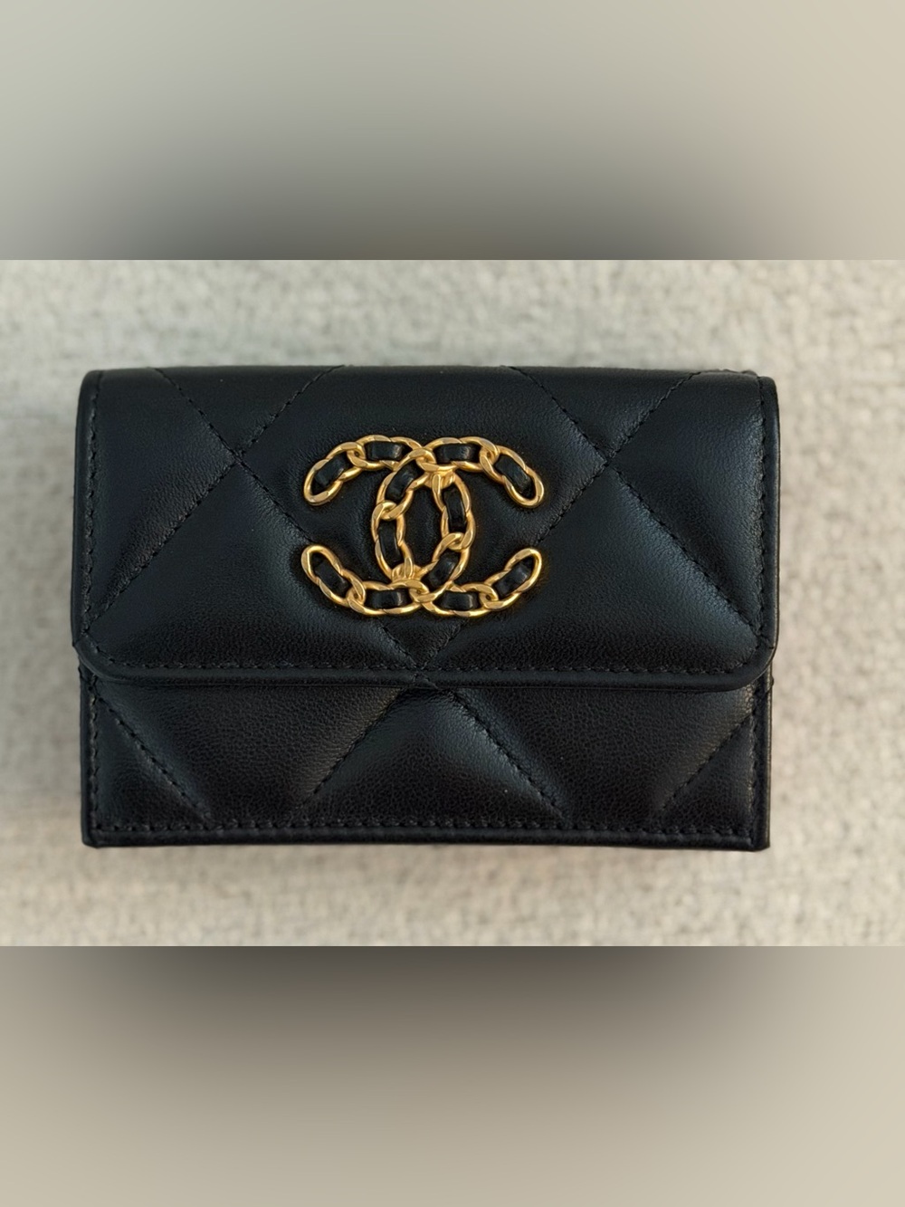 Brand New Chanel 19 Tri-fold Wallet